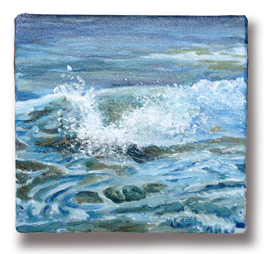 #10 of 99 Ocean Studies, Original oil painting by artist Eric Soller