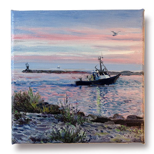 #2 of 99 Ocean Studies, Original oil painting by artist Eric Soller