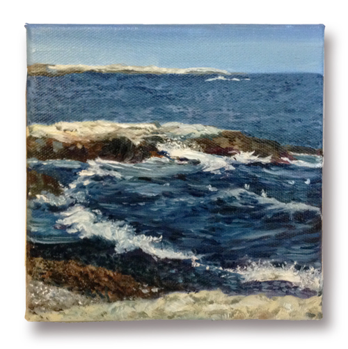 #3 of 99 Ocean Studies, Original oil painting by artist Eric Soller