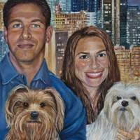 Brian And Milta - Original oil painting by Eric Soller