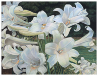 Easter Lilies - Original pastel painting by Eric Soller