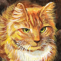 Tony and Suzie's Cat - Original acrylic painting by Eric Soller