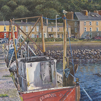 Howth Harbour - Original oil painting by Eric Soller