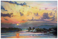 Lake Wylie - Original pastel painting by Eric Soller