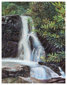 Laurel Falls - Original pastel painting by Eric Soller