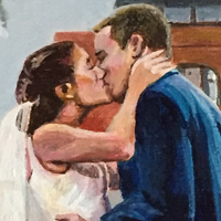 Dockside Wedding - Original acrylic painting by Eric Soller