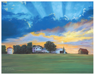 Midwest Farmland - Original pastel painting by Eric Soller