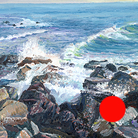 Montauk Rocks - Original oil painting by Eric Soller