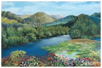 Mountain Flowers - Original pastel painting by Eric Soller