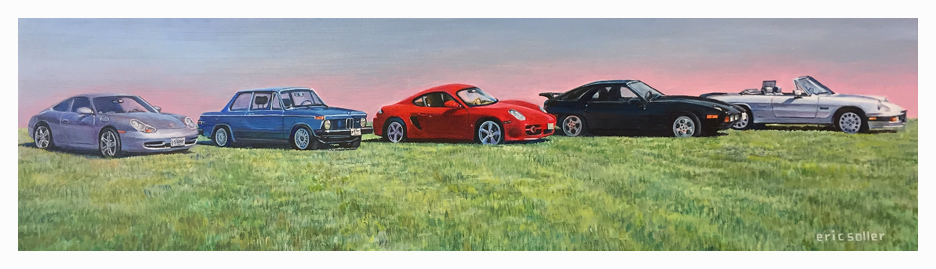 Nancy's Cars, Original acrylic painting by artist Eric Soller
