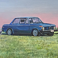 Nancy's Cars - Original acrylic painting by Eric Soller