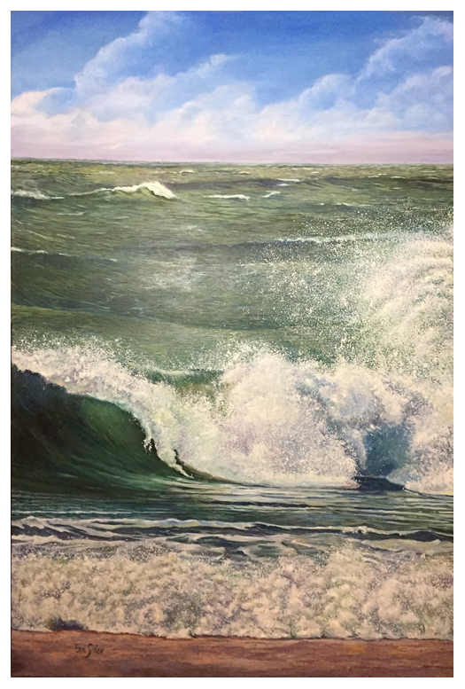  Summer Surf, Original oil painting by Eric Soller