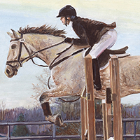 The Jump - Original oil painting by Eric Soller