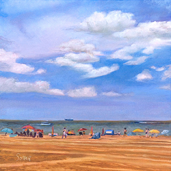 A Day at the Beach, Canvas Print 12