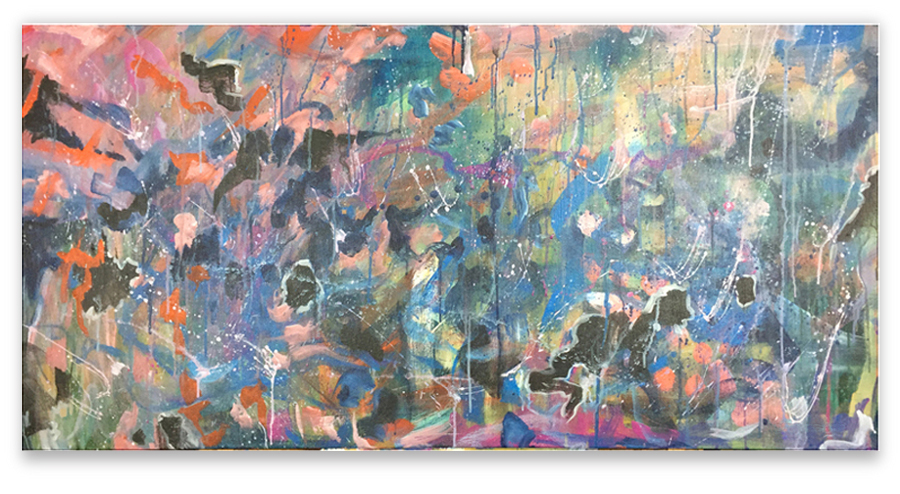 Spontaneity, Original acrylic abstract painting by artist Eric Soller