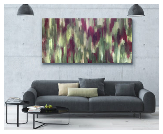 Soft Cabernet and Olives - Original acrylic painting by Eric Soller