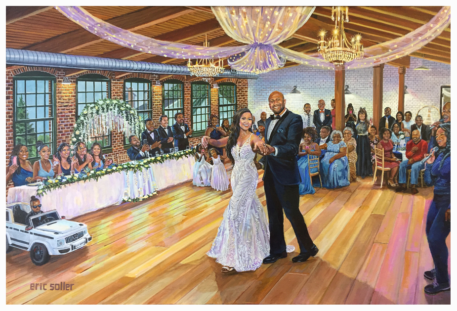Live Wedding Painting by Eric Soller