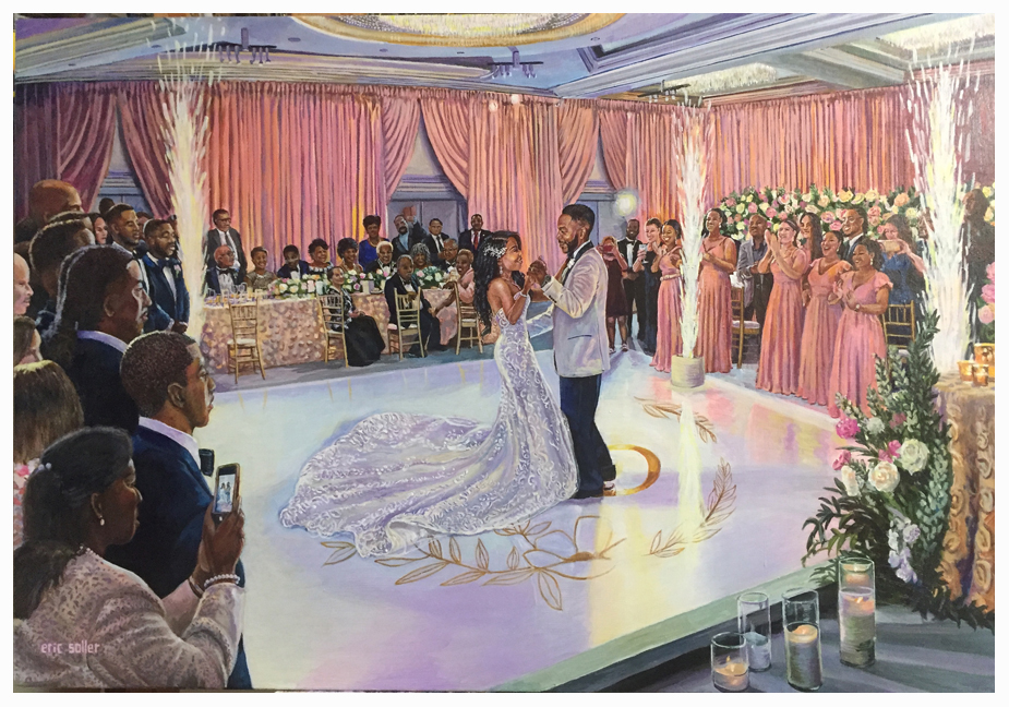 Live Wedding Painting by Eric Soller