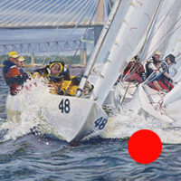 Boats & Bridges - Original oil painting by Eric Soller