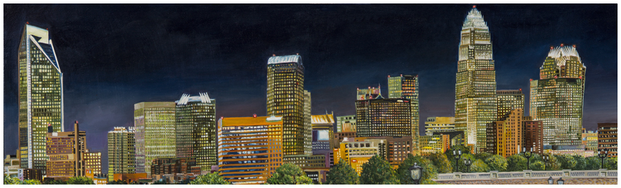  Charlotte Panoramic, Original oil painting by Eric Soller