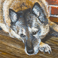 Cheryl's Painting 1 - Original acrylic painting by Eric Soller