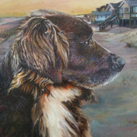 At the Beach House - Original oil painting by Eric Soller