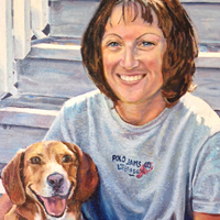 Erin and Sadie - Original oil painting by Eric Soller