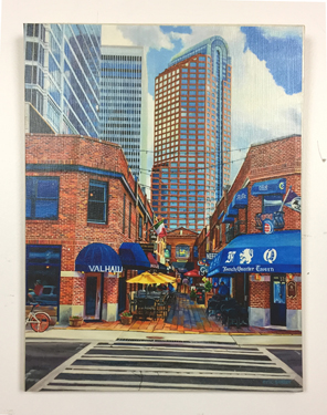 French Quarter Plaque, front view - From an original acrylic painting by Eric Soller