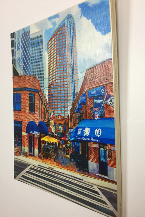 Canvas print mounted on 1/2