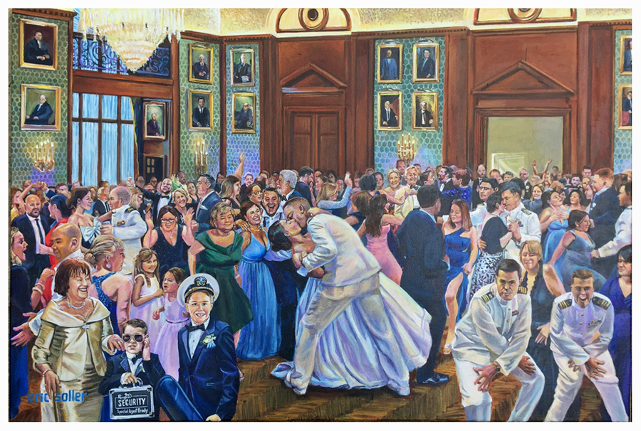 Live Wedding Painting by Eric Soller