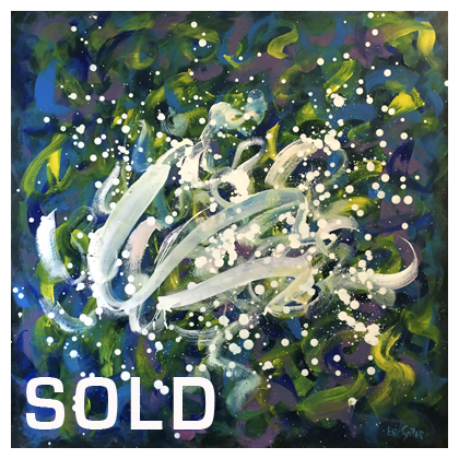  Imagine, Original affordable abstract acrylic painting by artist Eric Soller
