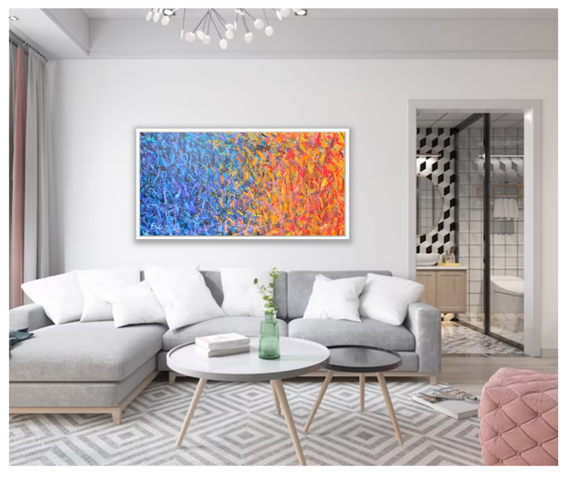 Cosmic Clashes - Original acrylic painting by Eric Soller