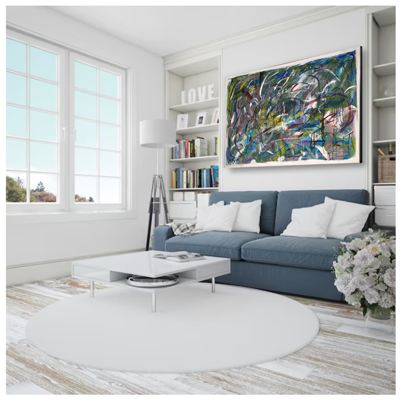 Spontaneous Eruption - Original acrylic painting by Eric Soller