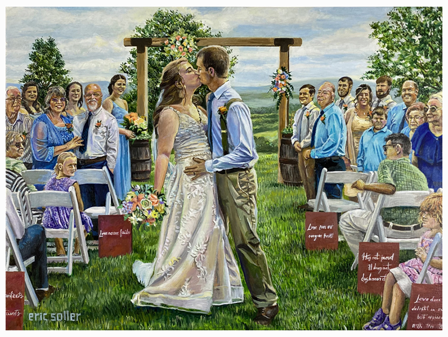Live Wedding Painting by Eric Soller