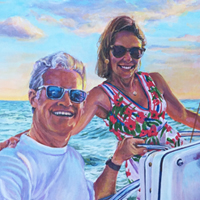John and Chris - Original acrylic painting by Eric Soller
