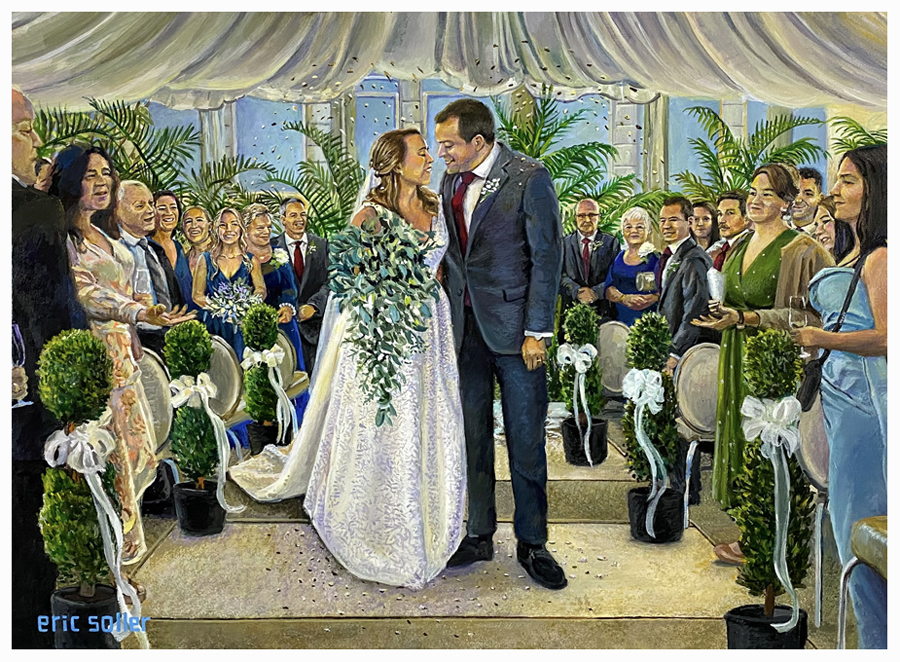 Live Wedding Painting by Eric Soller
