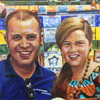 Vacation in Brazil - Original acrylic painting by Eric Soller