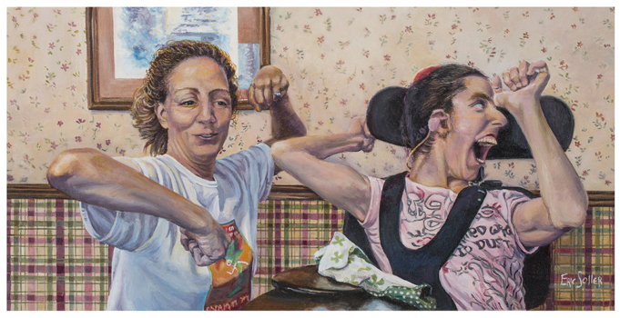 Mary and Sarah, Original oil painting by the fine artist Eric Soller