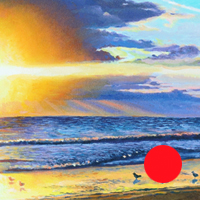 Melbourne Sunrise - Original oil painting by Eric Soller
