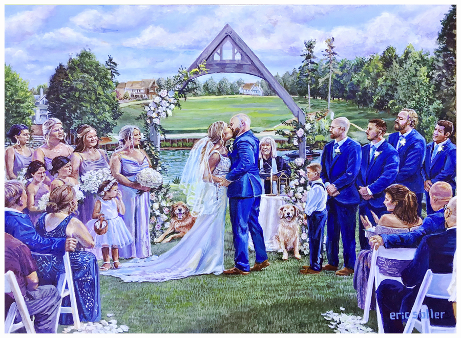 Live Wedding Painting by Eric Soller