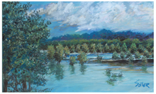 Mountain Trees - Original pastel painting by Eric Soller