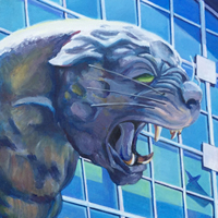 Carolina Panther - Original acrylic painting by Eric Soller