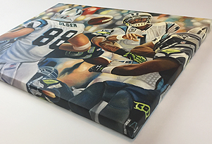 Panthers canvas, side view - From an original oil painting by Eric Soller