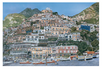 Positano - Original gouache painting by Eric Soller