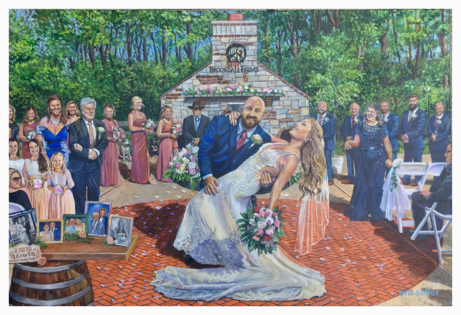 Live Wedding Painting by Eric Soller