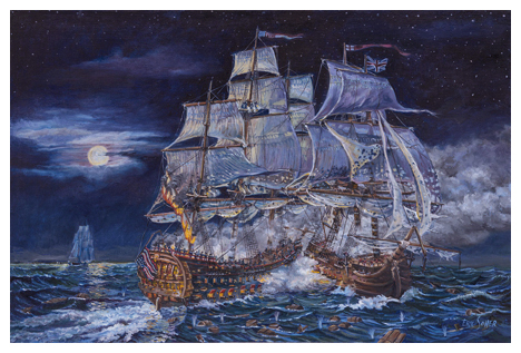 Serapis Vs BHR, Original oil painting by artist Eric Soller