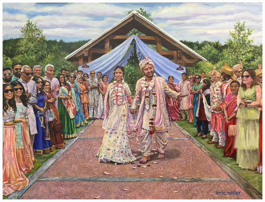 Live Wedding Painting by Eric Soller