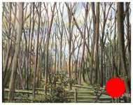Sunrise through the Trees - Original pastel painting by Eric Soller