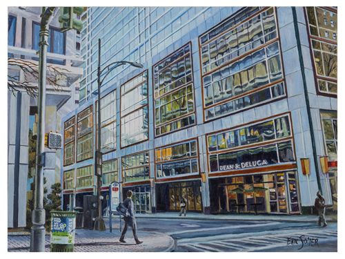 Up 4th Street, Original oil painting by artist Eric Soller