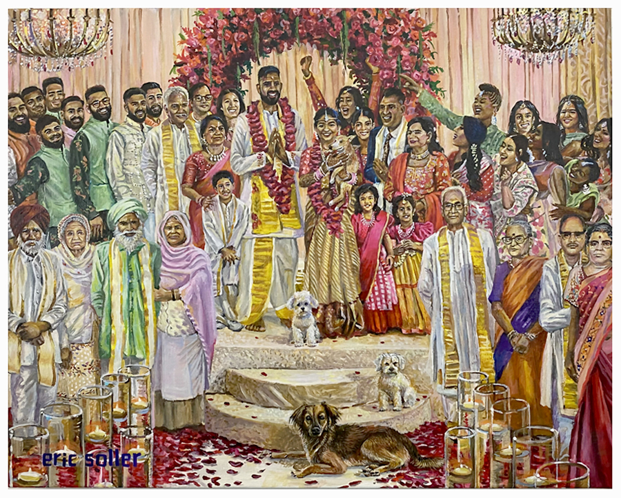 Live Wedding Painting by Eric Soller